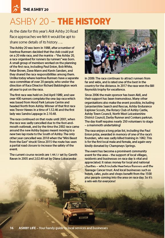 Aldi Ashby 20 Road Race Celebrates Being 30