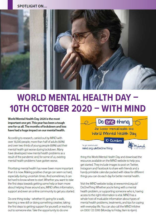 Spotlight on MIND - World Mental Health Day